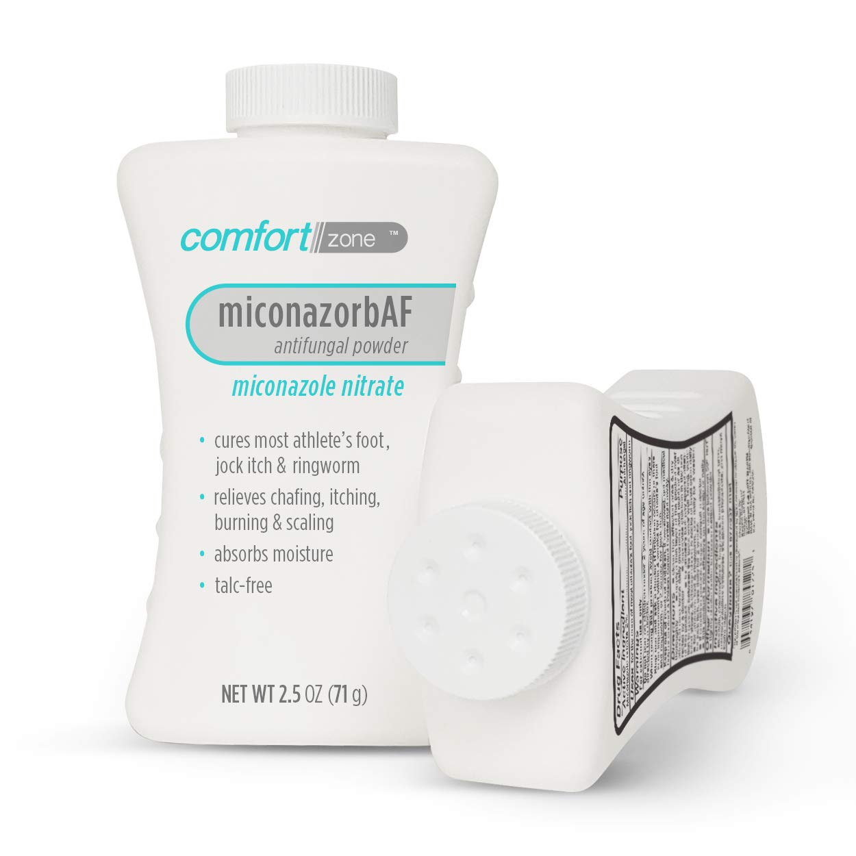Comfort Zone Miconazorb Antifungal Powder, Talc-Free, Miconazole Nitrate 2%, For Treatment Of Athletes Foot, Jock Itch And Ring