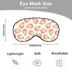 NOHSHE Peach Eye Mask Sleeping Mask Watercolor Fruit Peaches Green Leaves Sleep Masks Silky Soft Eye Cover for Women Men Shading