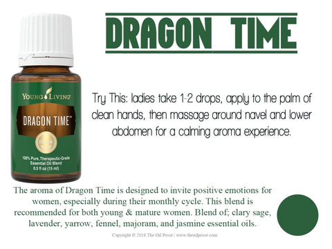 Dragon Time 15 ml Essential Oil by Young Living - Balancing & Soothing Aroma for Feminine Comfort , Calming , Relaxing , & Groun