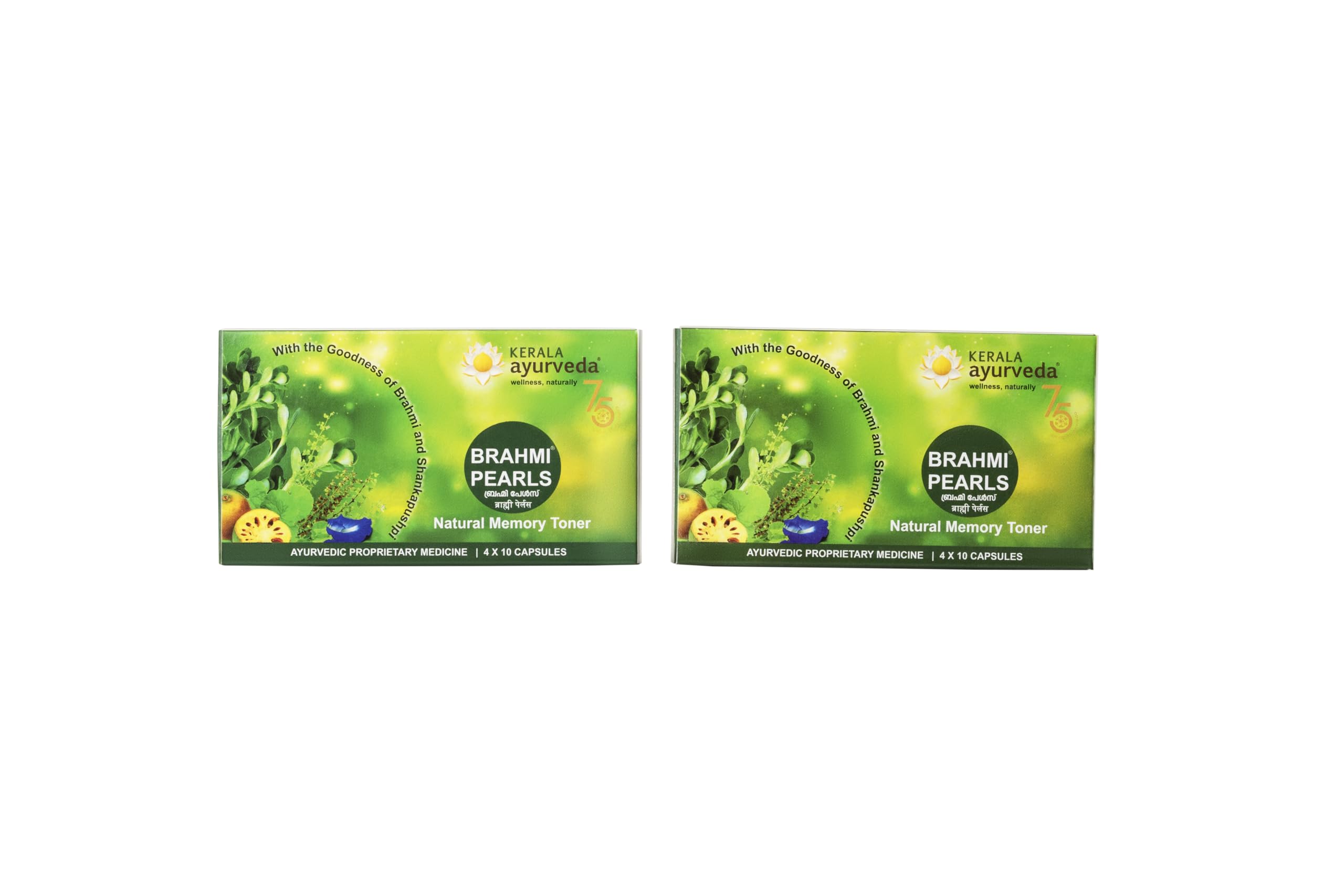 Kerala Ayurveda Brahmi Pearls | Ayurvedic Brain Tonic & Memory Booster With Brahmi For Focus, Mental Clarity & Stress Relief | G