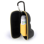 CASEMATIX Asthma Inhaler Case with Lanyard and Clip On Keychain Carabiner, Inhaler Holder Extended to Fit Standard Rescue and Ne