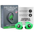 Decibullz - custom Molded Earplugs, 31dB Highest NRR, comfortable Hearing Protection for Shooting, Travel, Swimming, Work and co