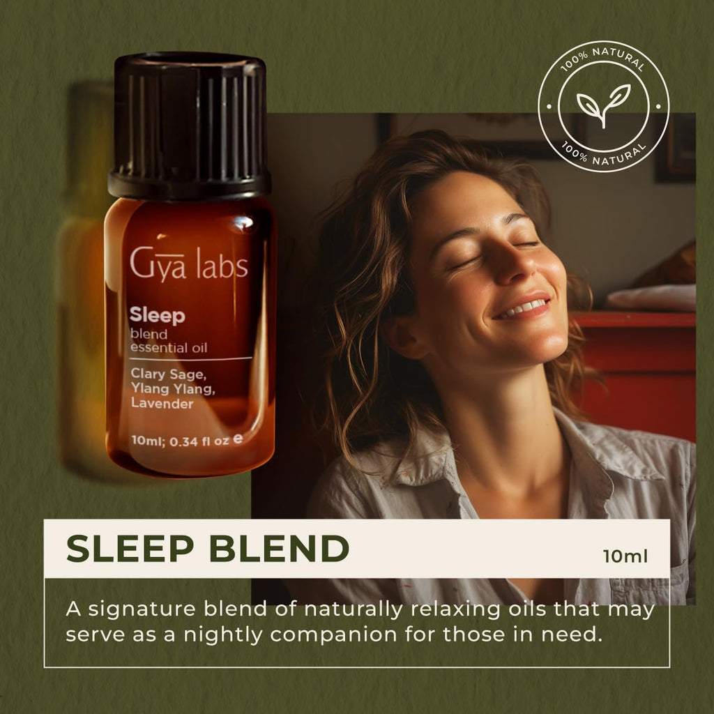 Gya Labs Sleep Essential Oil Blend - 100% Pure Natural Sleep Oil for Diffuser & Aromatherapy, Soothing, Bedtime and Self-Care (0