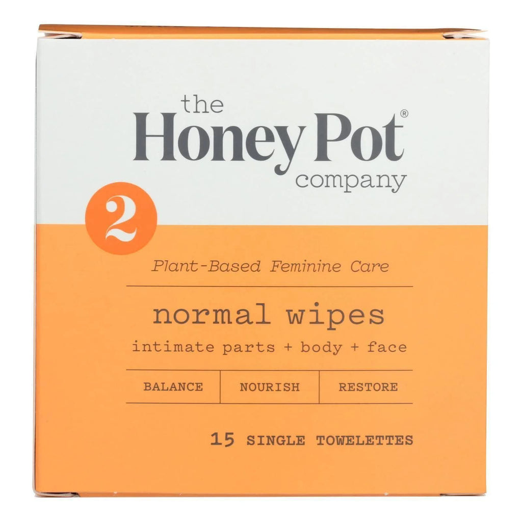 The Honey Pot Normal Intimate Travel Daily Wipes 15 count Pack