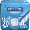 FitRight Ultra Protective Incontinence Underwear, Heavy Absorbency, Large, 40 to 56, 20 Count