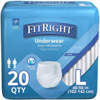 FitRight Ultra Protective Incontinence Underwear, Heavy Absorbency, Large, 40 to 56, 20 Count