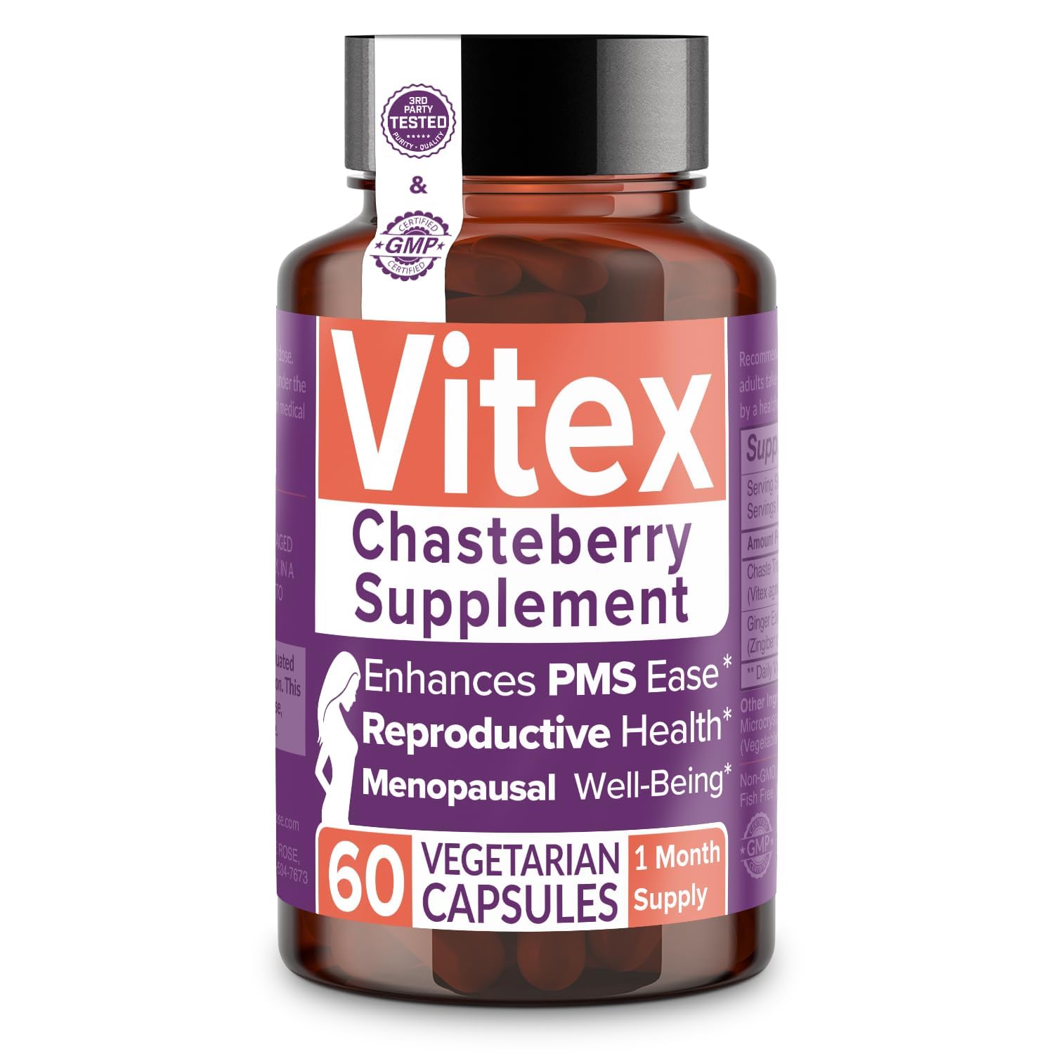Intimate Rose Vitex Chasteberry Supplement for Women, 1000 mg - Chaste Tree Berry for Hormone Balance, Fertility & PMS Support, 