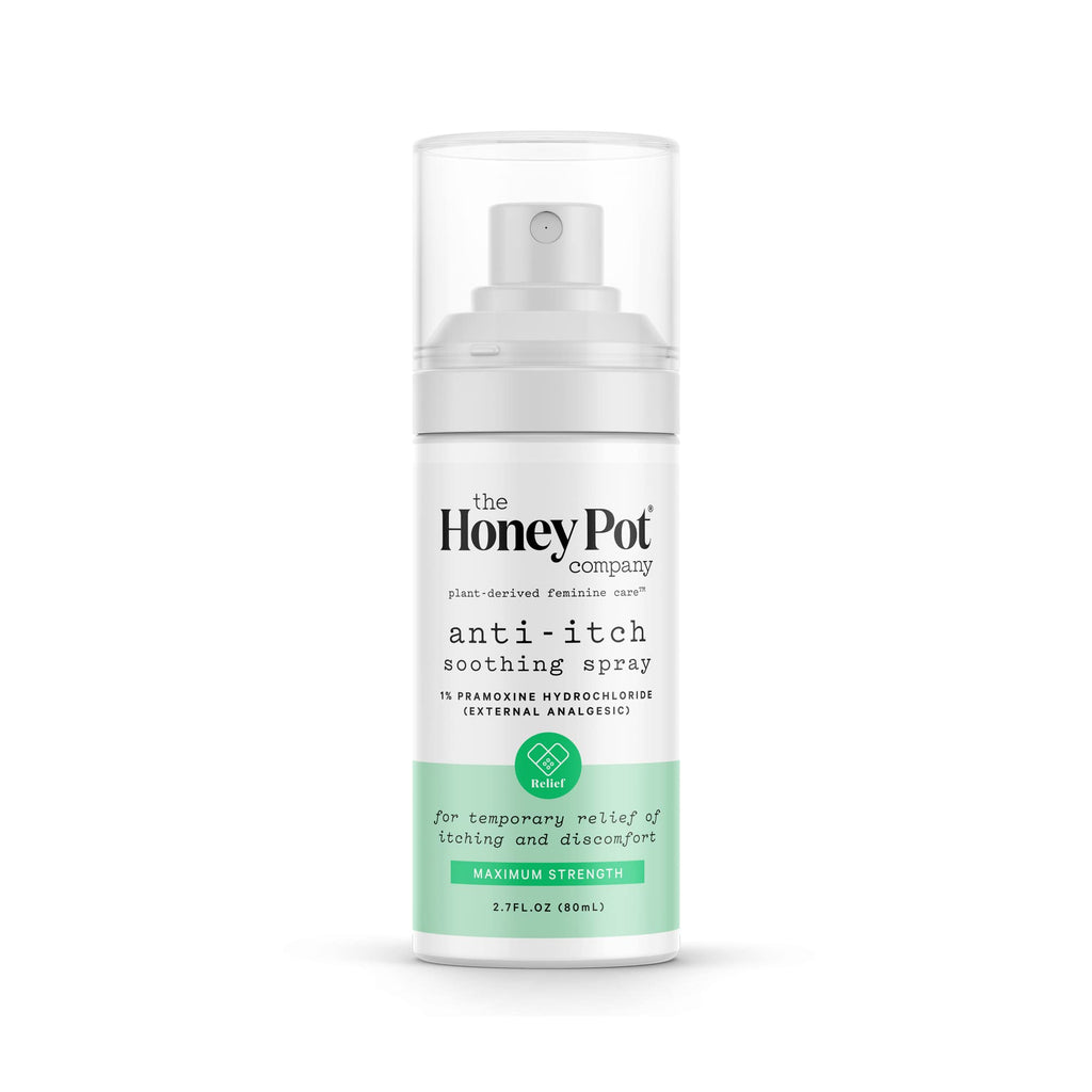 The Honey Pot Company - Feminine Anti-Itch Spray - at Home or On The Go Medicated to Relieve Itch and Irritation. Maximum Streng