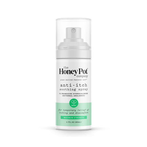 The Honey Pot Company - Feminine Anti-Itch Spray - at Home or On The Go Medicated to Relieve Itch and Irritation. Maximum Streng