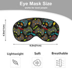 NOHSHE Gamepad Silk Eye Mask Sleep Mask Gamer Controller Joystick Best Player Eye Mask with Adjustable Strap Lightweight for Wom
