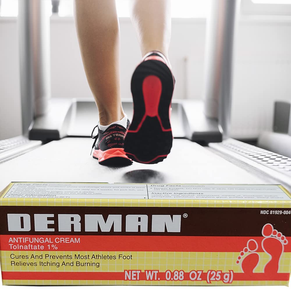 Derman Antifungal Cream for the Treatment of Athletes Foot (3 Pack (0.88 Ounce))