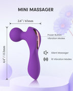Pinkmini Electric Facial Massager for Face and Neck, Powerful - Waterproof - Handheld Mini Massage Tool (Purple)
