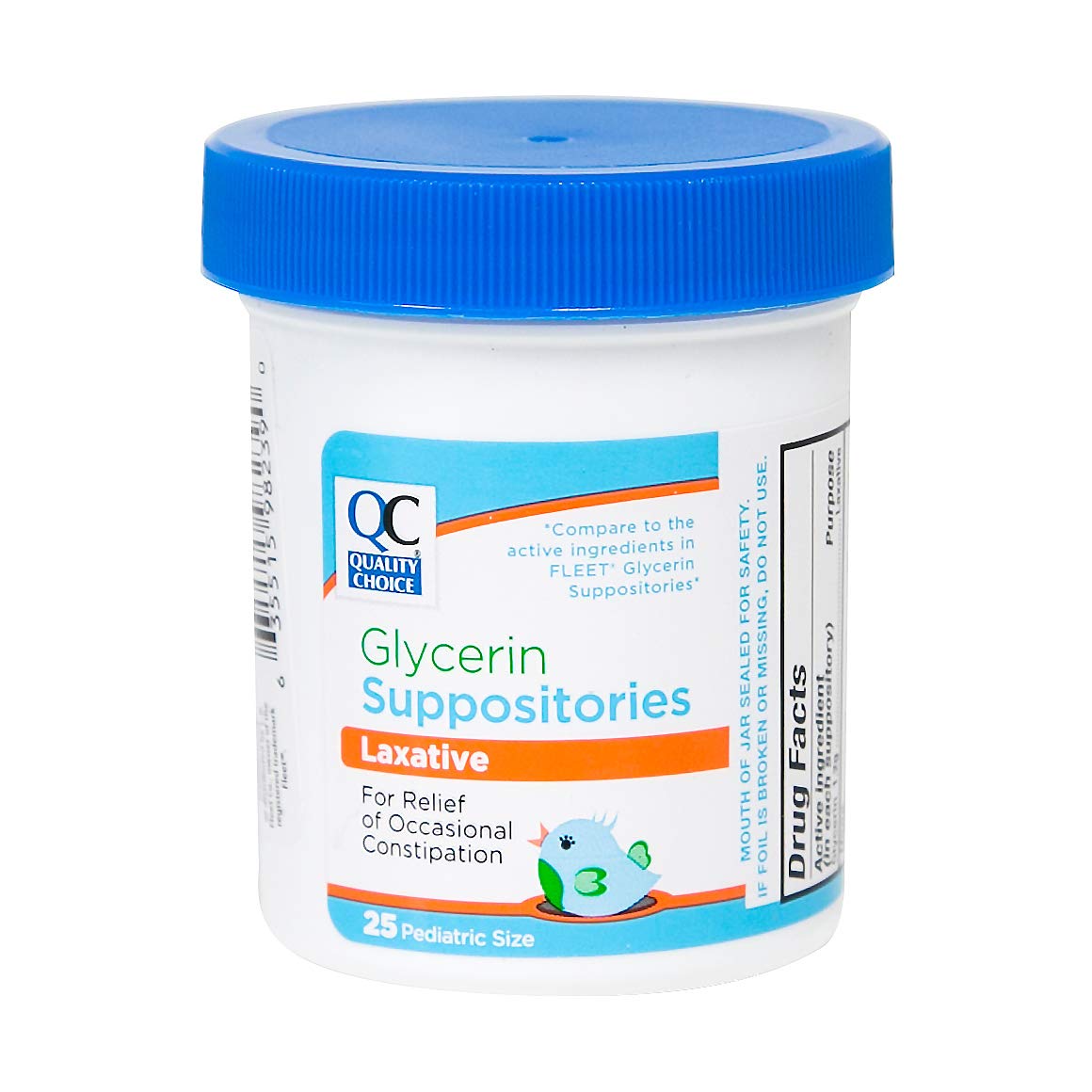 Quality Choice Pediatric Glycerin Suppositories Laxative Relief 25 Ct Each (9)