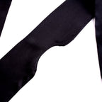 JISEN Silky Satin Eye Mask Cover Band Sleeping Blindfold with Nasal Type Black