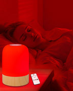 Aoife 670nm Red Light Sleep Lamp for Bedside Sleep with 4 Color Modes Red Warm White Natural Cool White 10 Brightness Levels Tou