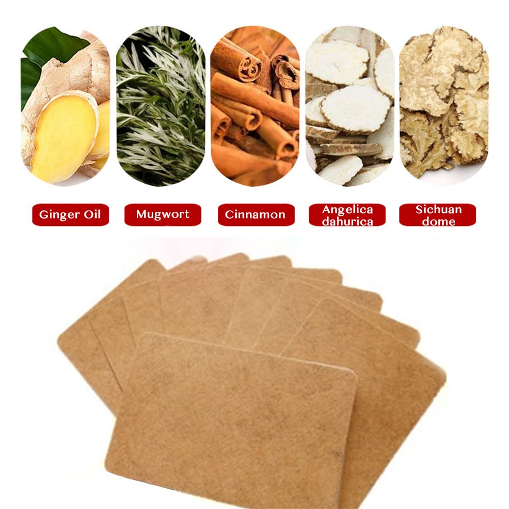 GreenHB 100 Pcs Ginger Patches Herbal Ginger Foot Pads Lymphatic Drainage Patches