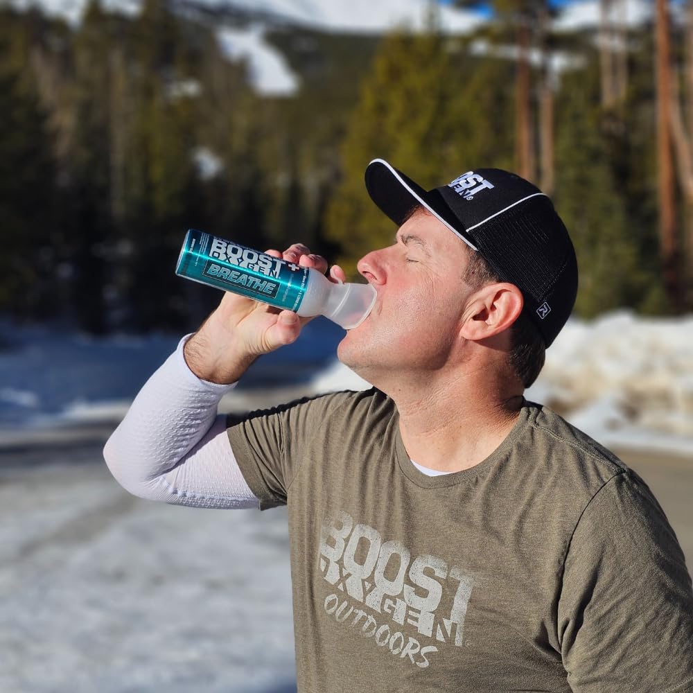 Boost Oxygen Medium Breathe Menthol-Eucalyptus Aroma 5L Canister | Respiratory Support for Altitude, Performance & Health (2 Pac