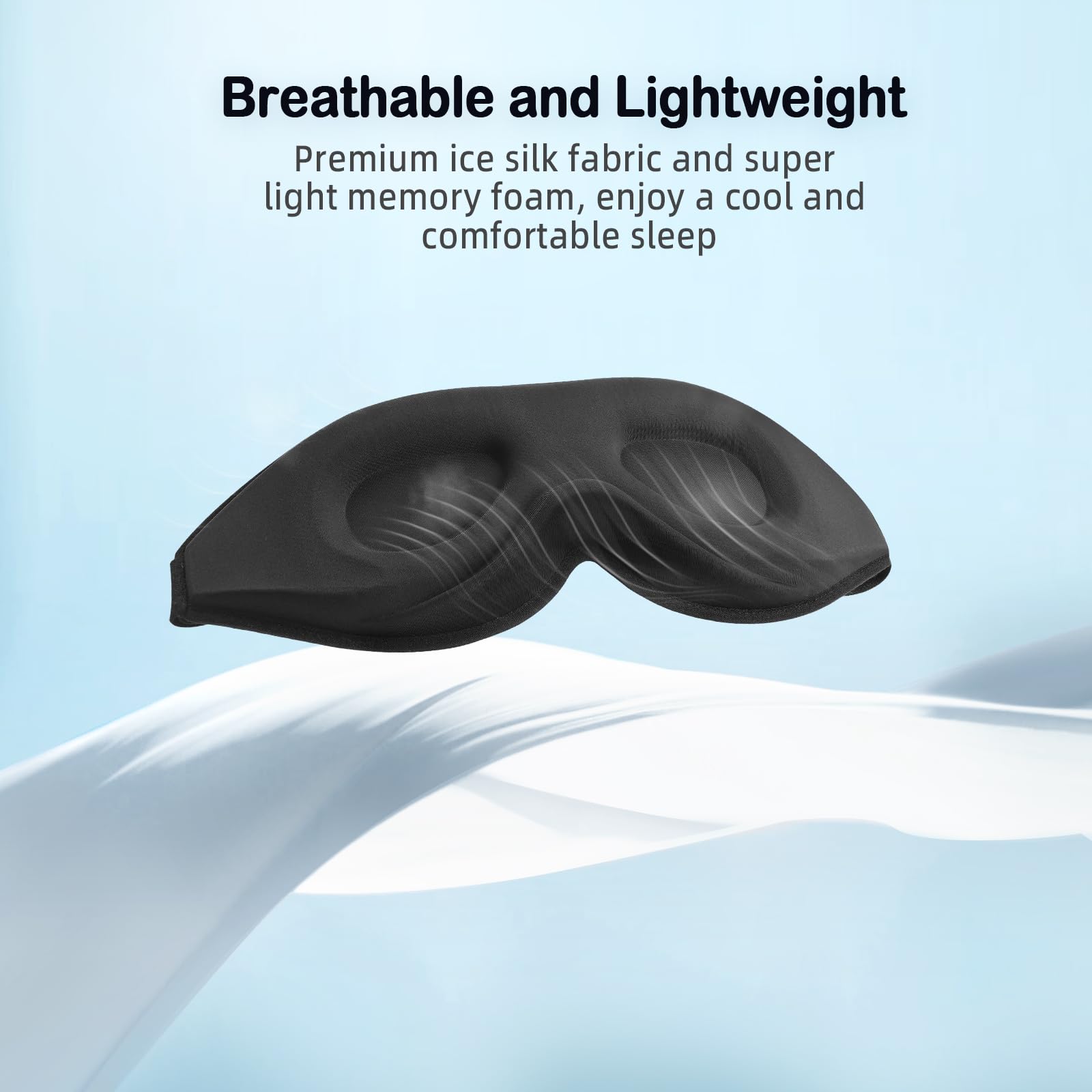 LitBear Sleep Mask for Side Sleeper Women Men, Eye Mask for Sleeping Light Blocking, 3D Contoured Cup Sleeping Mask, Soft Breath