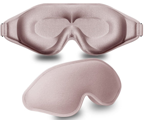 Sleep Mask, 3D Deep Contoured Eye Covers for Sleeping, 99% Block Out Light Eye Mask, Zero Eye Pressure Cup Blindfold for Men Wom
