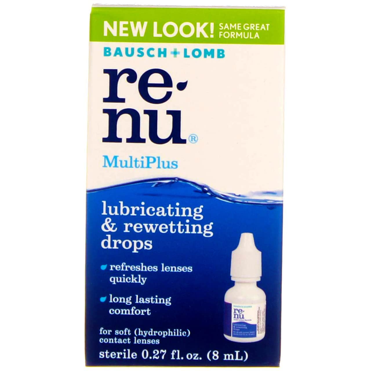 Renu Multipluslubricating & Rewetting Drops 0.27 Fl Oz (8 Ml) - Pack Of 2