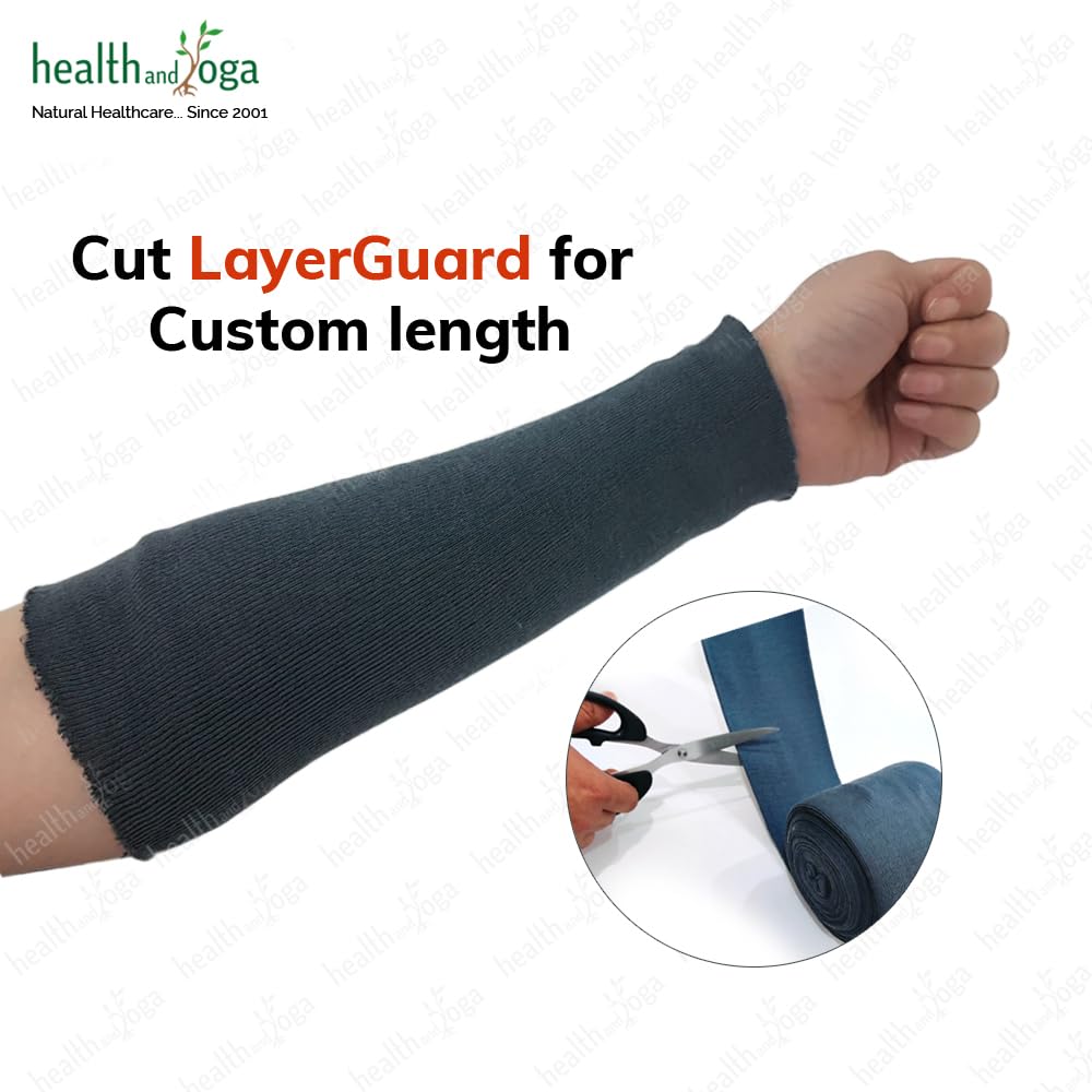 LayerGuard Cotton Stockinette Sleeve Roll, Stretchable Raw Cotton - Comfort wear, Sweat Absorbent Tubular Bandage - Prevents Res
