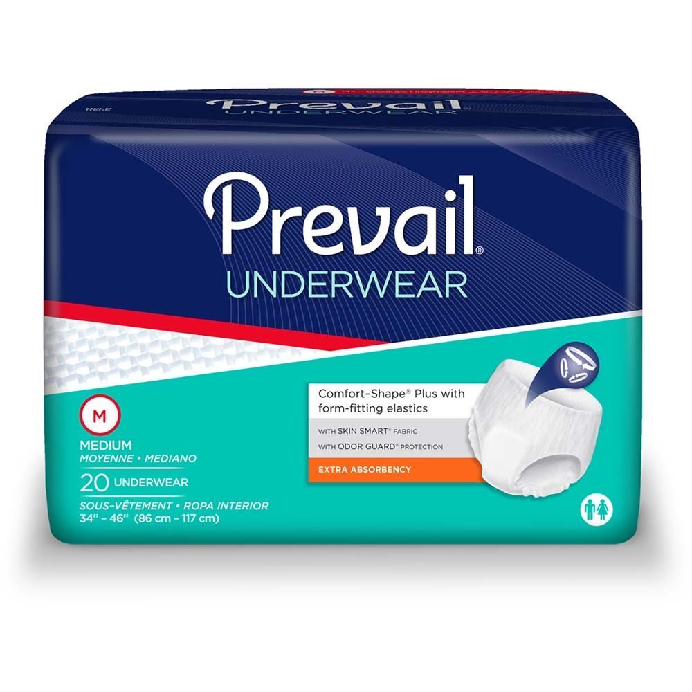 Preva Extra Prevail Extra Adult Underwear Diaper, Medium, Moderate Absorbency, PV ...