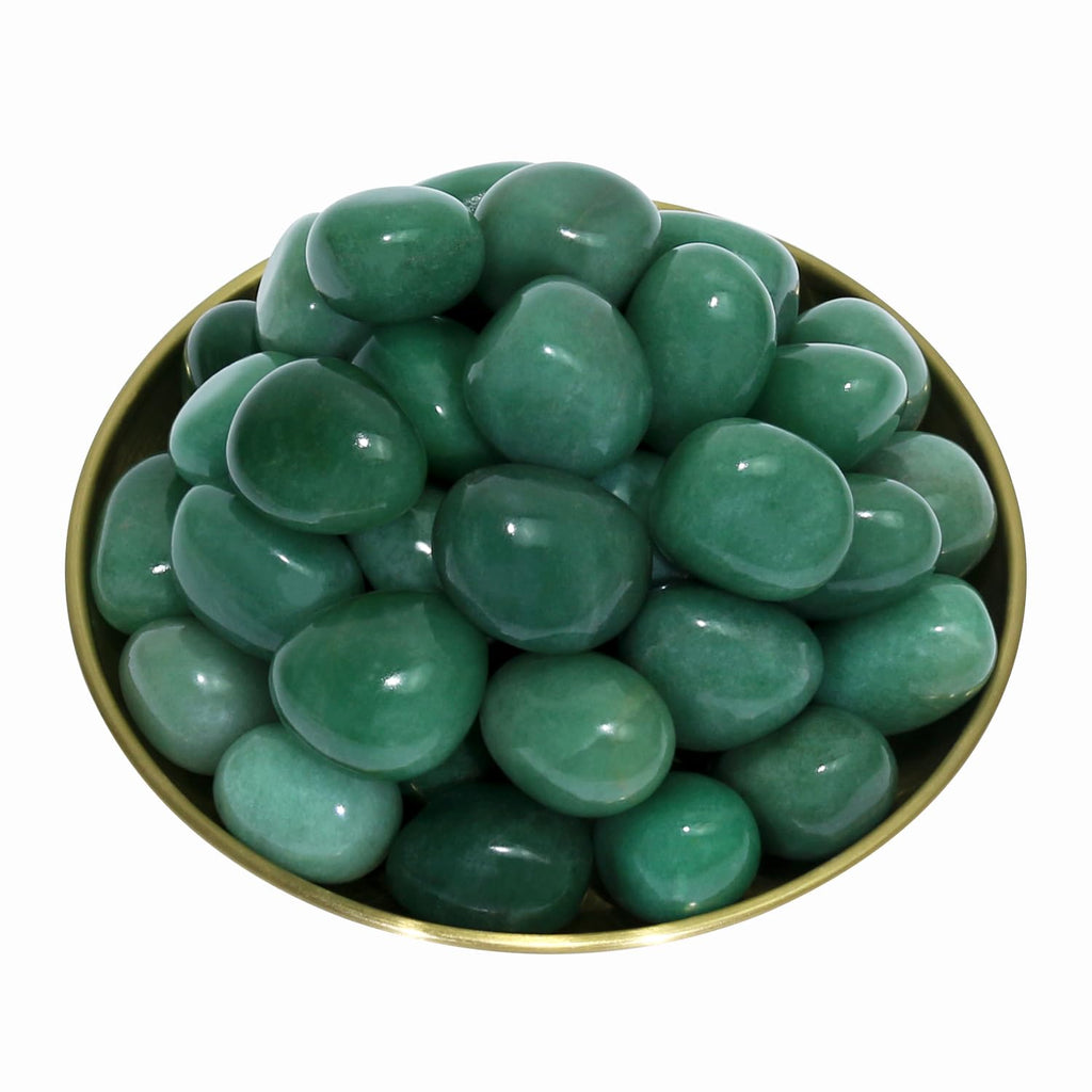 Tumbled Polished Natural Green Aventurine Crystals Stones, Crystals and Healing Stones Quartz Bulk for Wicca, Reiki, Healing Ene