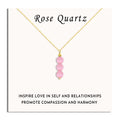 SmileBelle Rose Quartz Necklace Pink Necklace as Valentines Day Necklace, Spiritual Gifts For Daughter Pink Beaded Necklace Rose