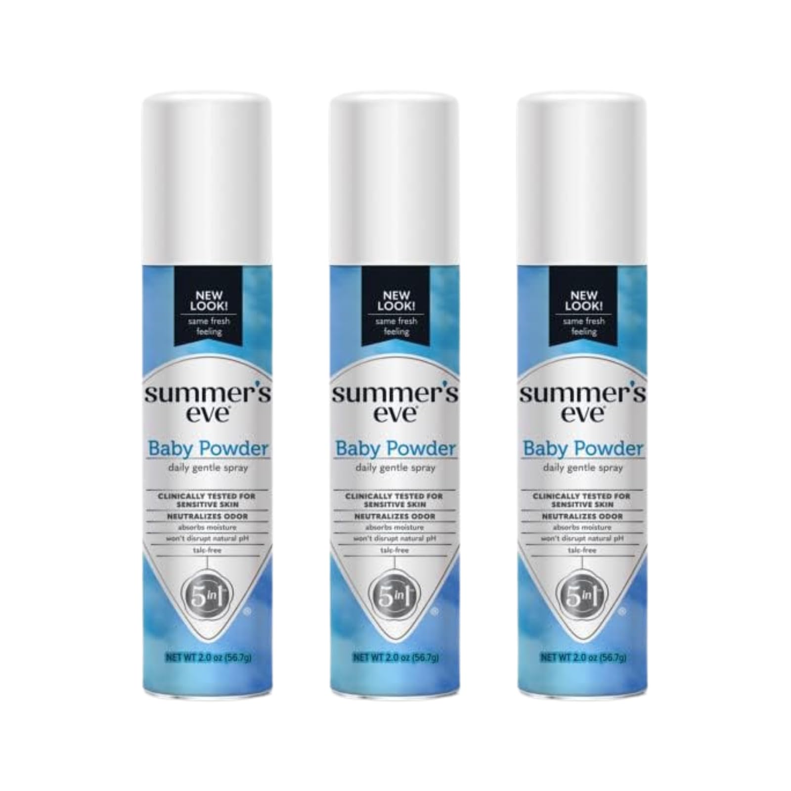 Summers Eve Baby Powder Feminine Freshening Spray, Daily Gentle Intimate Deodorant, Neutralizes Odor, pH Balanced, Talc Free, Se