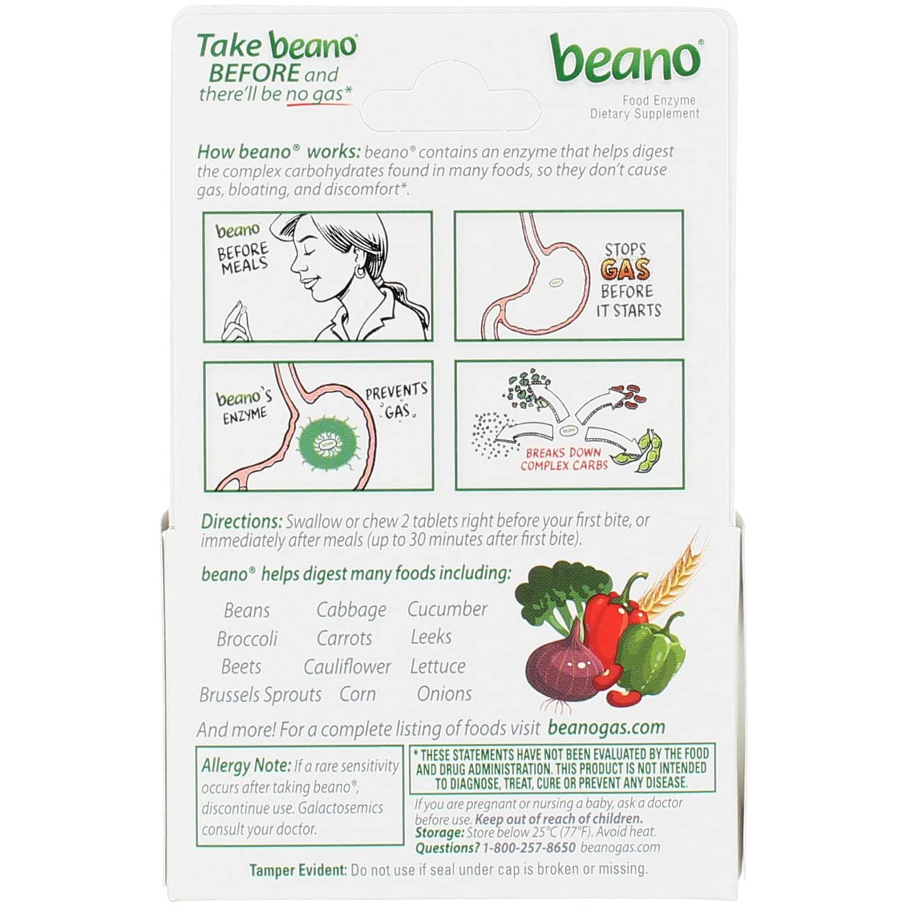 Beano Gas Prevention Tablets, 100 ct