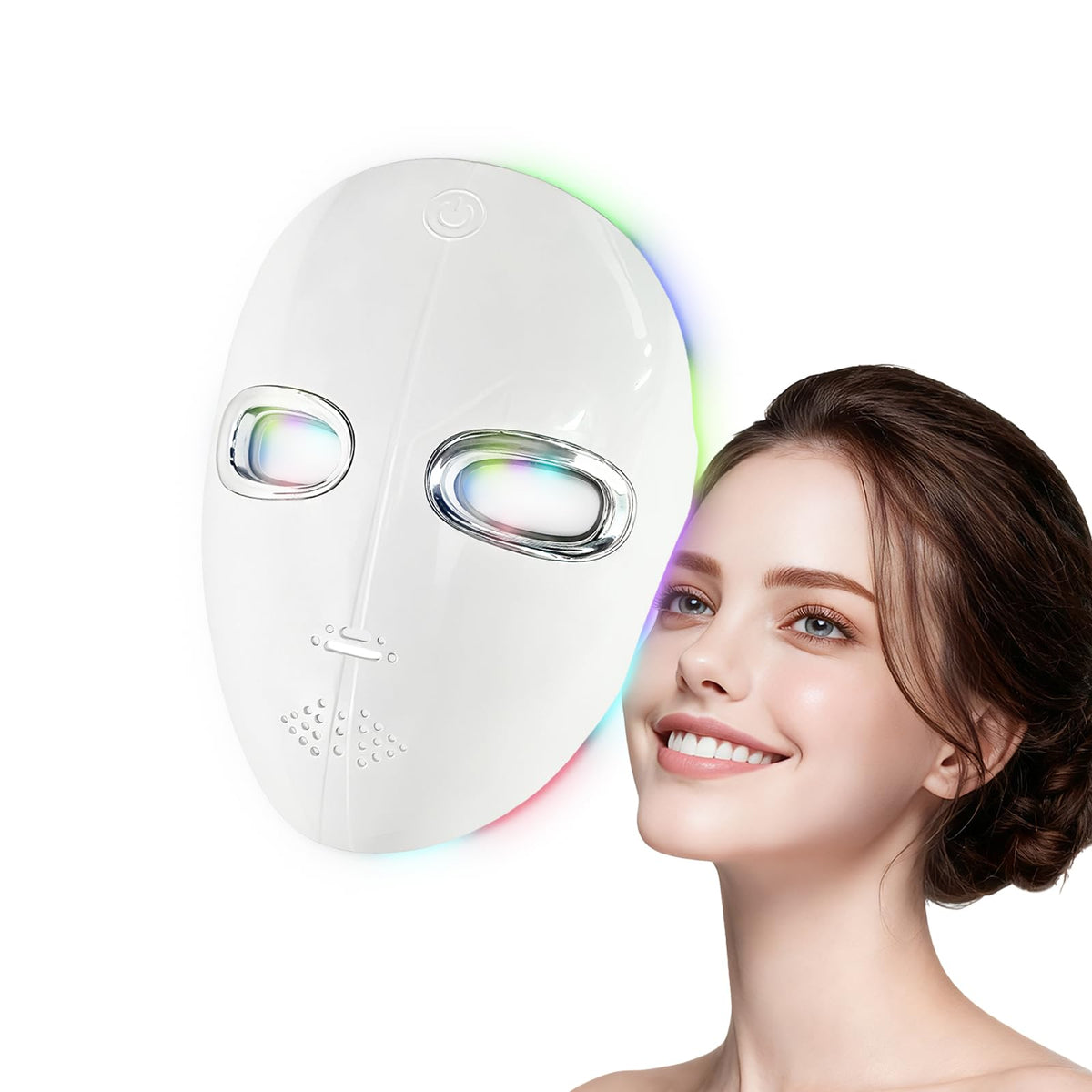 Red Light Therapy Mask for Face,LED Therapy Mask,Rechargeable NearInfrared Red Light Therapy Mask,Ideal for Facial Wrinkles, Ac