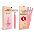 Carmesi Face And Body Shaving Combo | 3 Face Razors And 1 Body Razor Swing | Instant & Painless Hair Removal | Smooth & Glowing 