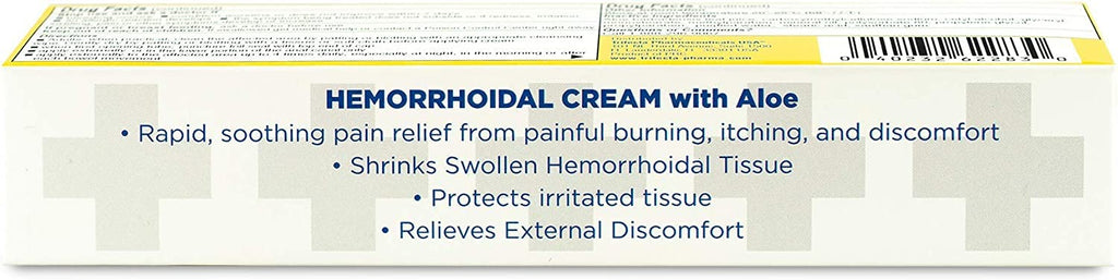 Globe Hemorrhoidal Cream, Phenylephrine HCl, Pramoxine with Aloe, Relief from Burning, Itching and Discomfort of Hemorrhoids, 1.