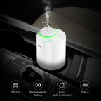 Waterless Diffuser for Essential Oil Nebulizer, 7 Colors LED Light, Battery Powered Mini Scent Air Machine, Aromatherapy Mist Di