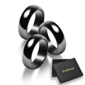 Fashtour Genuine Magnetic Hematite Rings, 3 per Order, Black Hematite Rings, Magnetic Ring, for Men and Women, for Anxiety Balan