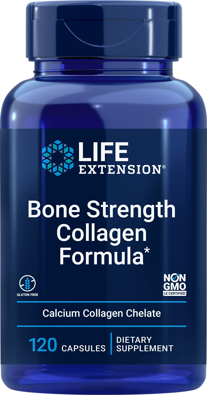 Life Extension Bone Strength Collagen Formula, Calcium Collagen chelate, Calcium fructoborate, Vitamin D3, Magnesium Citrate, Si