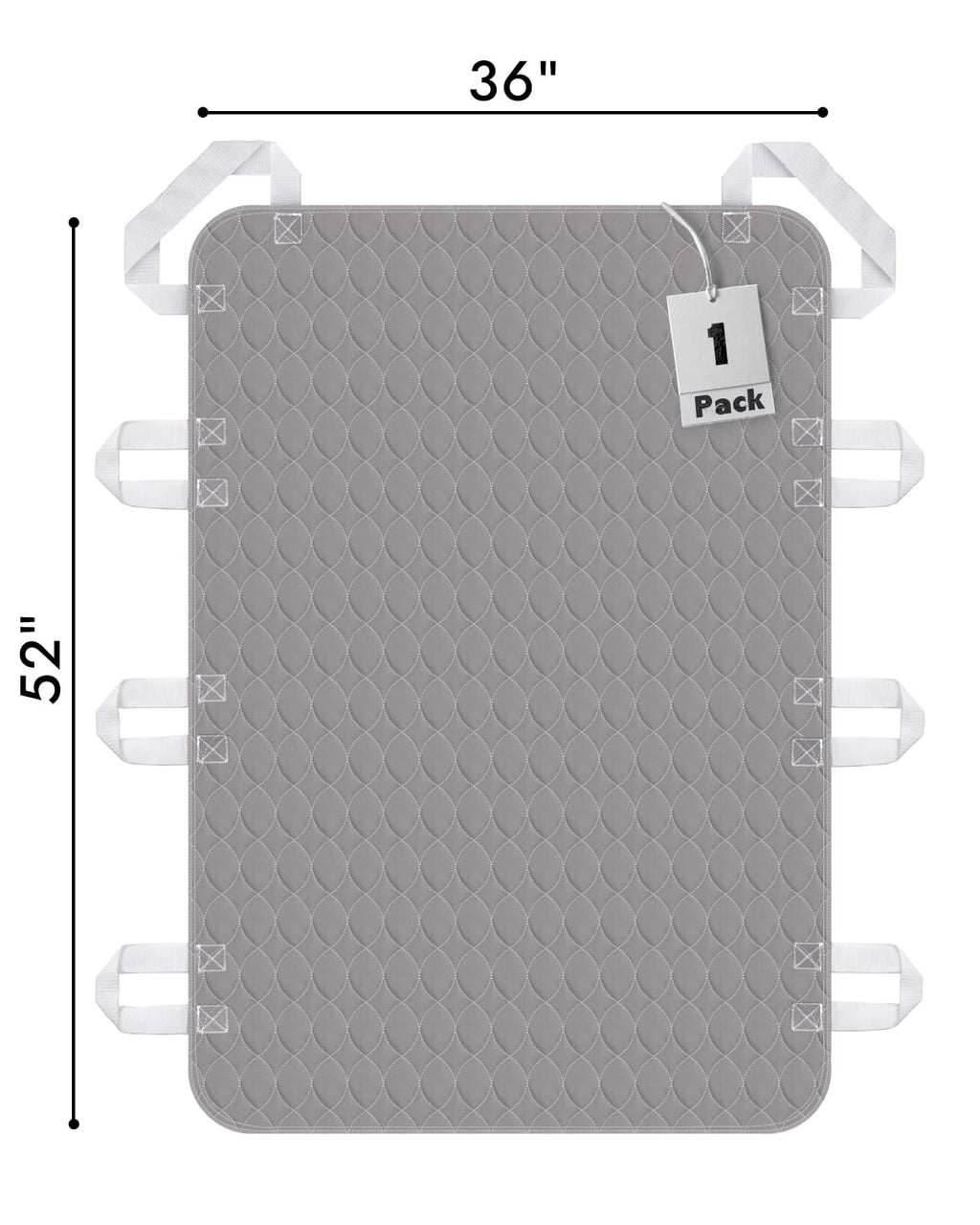 Positioning Bed Pad with Handles, 8 Sturdy Handle Washable Bed Pads for Incontinence, Waterproof, Reusable Underpads for Elderly
