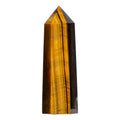 Runyangshi Tiger's eye Natural Healing Crystal Wands Height 2-2.4, 6 Faceted Prism Wand Reiki Chakra Stone, Natural Quartz