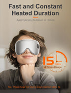 Silk Cordless Heated Eye Mask, Compress Heating Pad for Dry Eye Stye Eye Strain, Electric Warm Eye Mask for Airplane Sleeping, B