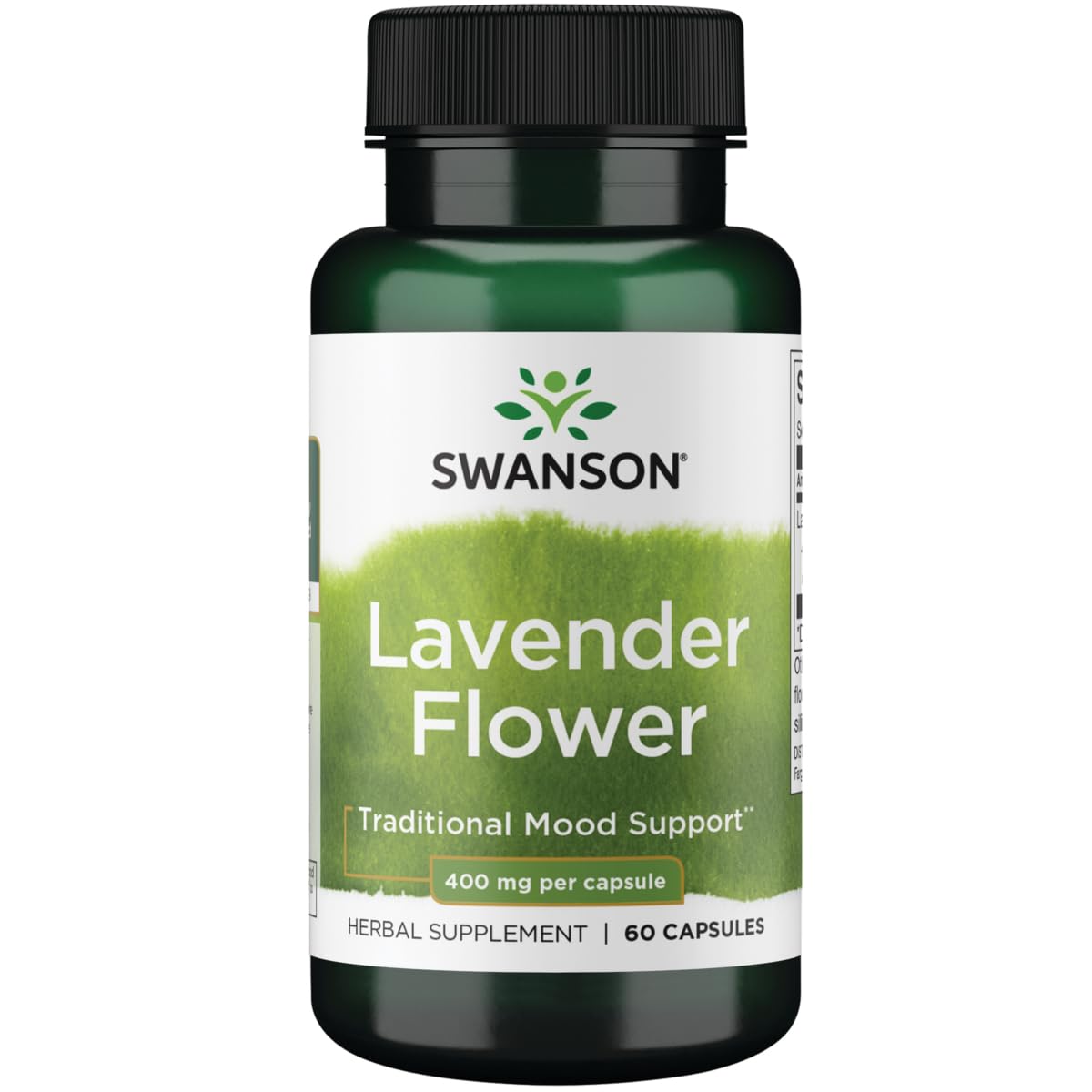Swanson Lavender Flower - Herbal Supplement Promoting Traditional Mood Support - May Promote Relaxation & Steady Nerves - (60 Ca