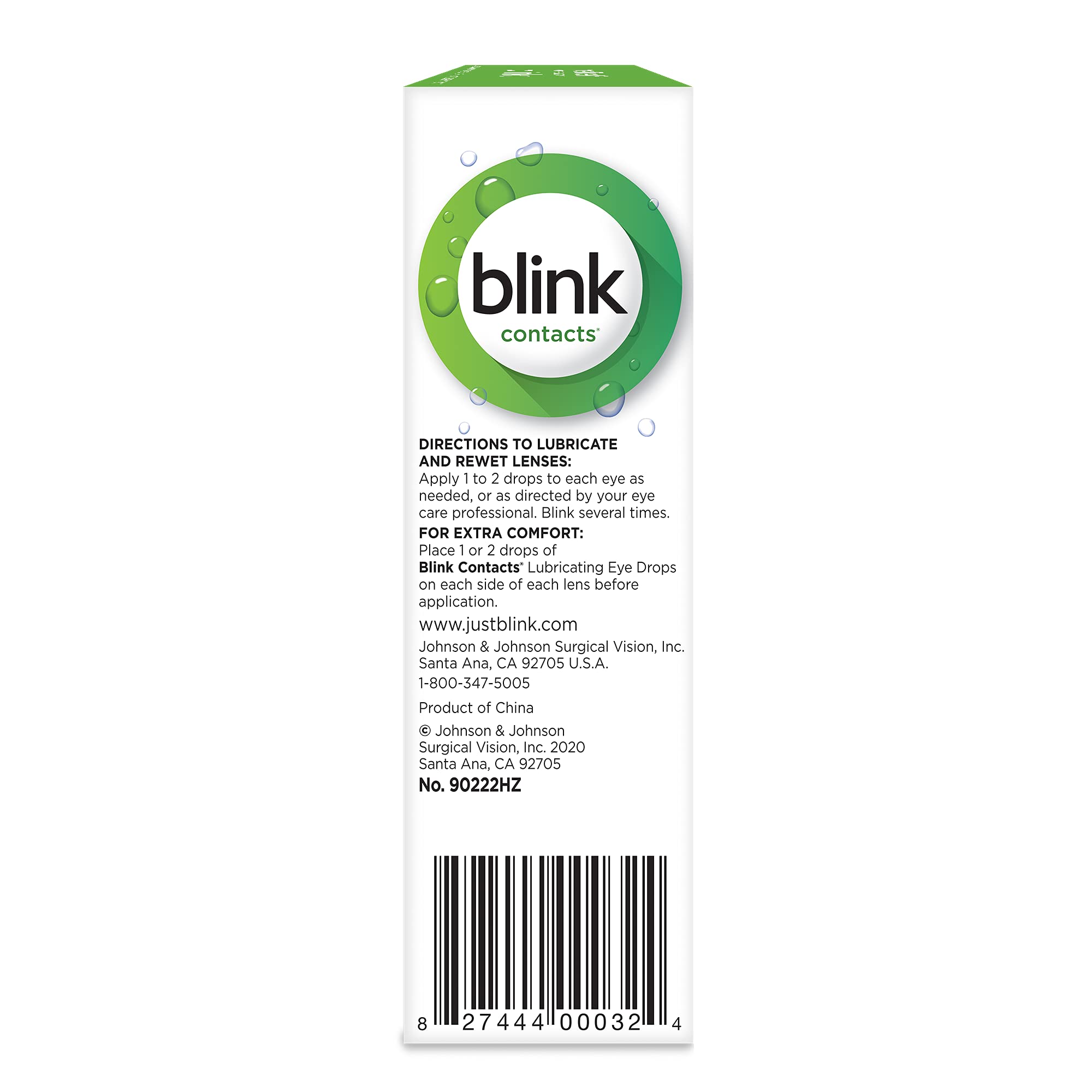 Blink Contacts Lubricant Eye Drops, 10 ml (Pack of 3)