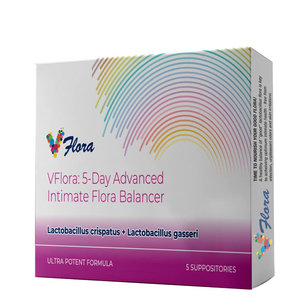 VagiBiom 5-Day Vflora (Lactobacillus crispatus + L. gasseri) to Balance Intimate Flora. Nourish and Nurture Good Flora for Skin 