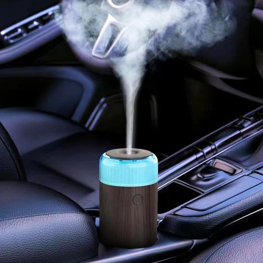 Unee Upgrade Car Diffuser,90ml USB Rechargeable Aroma Essential Oil Aromatherapy Humidifier Diffuser(Built-in Battery Dark Grey 
