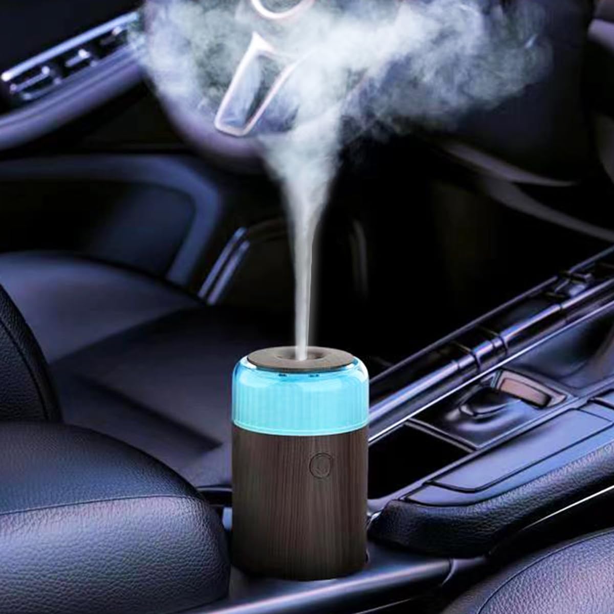 Unee Upgrade Car Diffuser,90ml USB Rechargeable Aroma Essential Oil Aromatherapy Humidifier Diffuser(Built-in Battery Dark Grey 