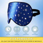 Silk Sleep Eye Mask for Men Women, Comfortable Super Soft Eye Mask with Adjustable Strap, 100% Pure Silk, Works with Every Nap P