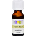 Aura Cacia Pure Aromatherapy 100% Pure Essential Oil, Sweet Basil, Refreshing, 0.5-Ounces (Pack of 2)