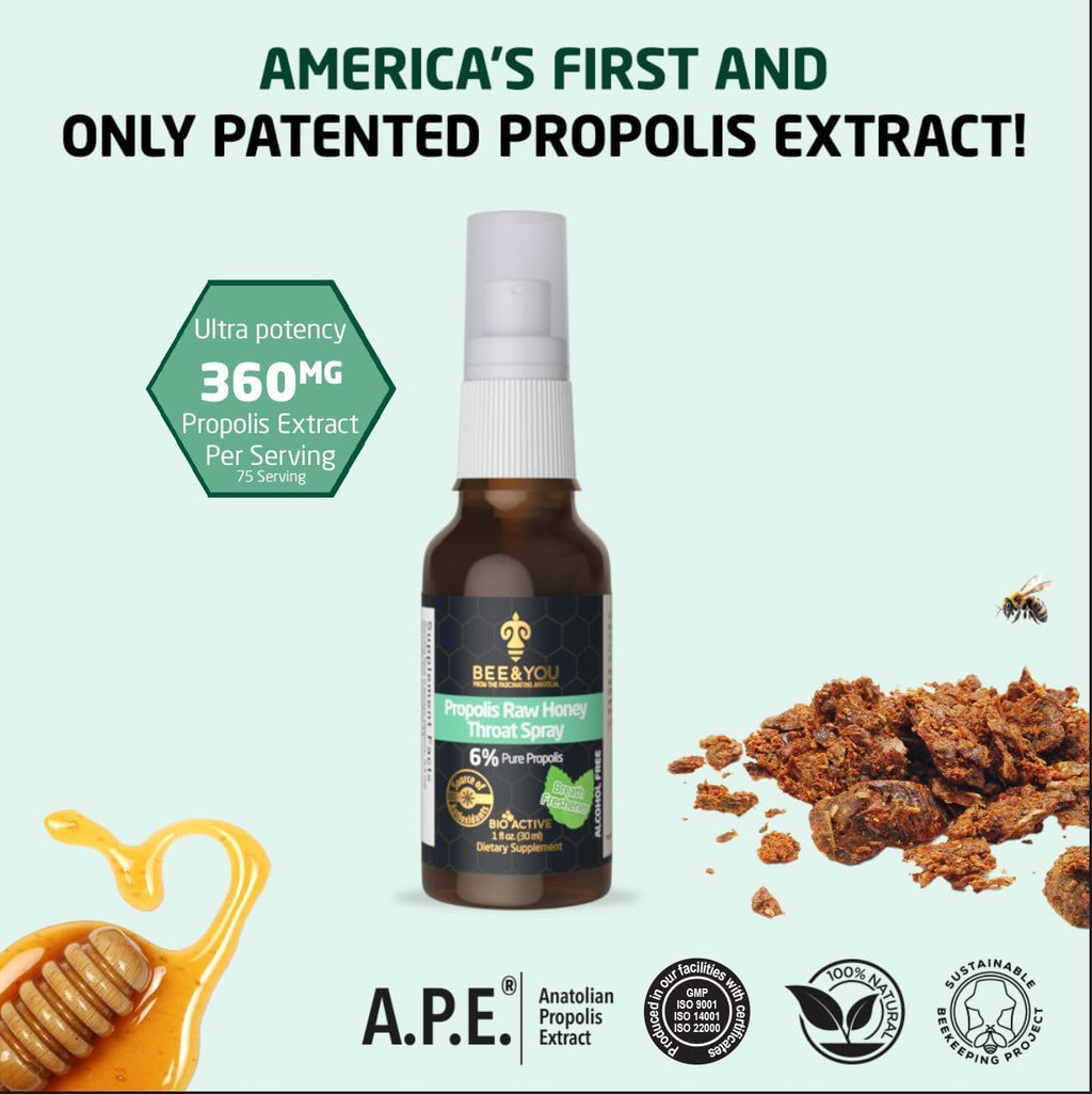 BEE and You, 100% Pure Propolis Extract, Immune Support, Sore Throat Relief, Antioxidants, Natural, Keto, Paleo, Gluten-Free | 1