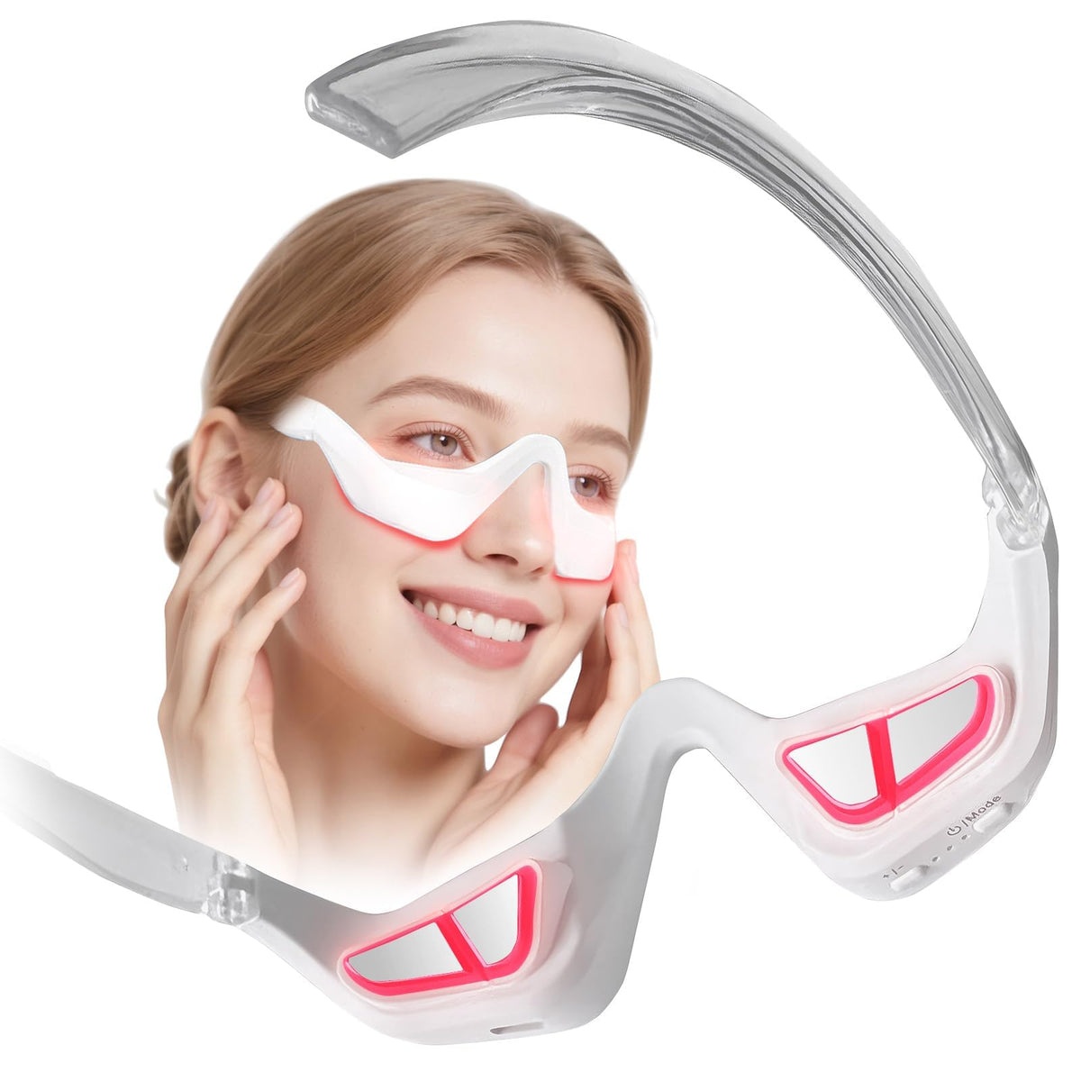 Under Eye Red Light Therapy Device, Red Light Therapy Eyes Massager Device