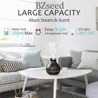 BZseed Aromatherapy Essential Oil Diffuser, 550ml Ultrasonic Fragrant Oil Large Room Humidifier, Diffusers for Home with Timer a