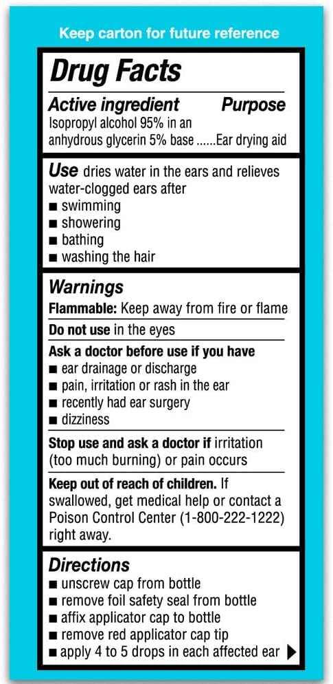 Auro-Dri Ear Water-Drying Aid 1 FL OZ (Pack of 6)